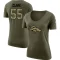 Women's Frank Clark Legend Salute to Service Scoop Neck T-Shirt - Olive