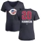 Women's Frank Robinson Name and Number Banner Wave V-Neck T-Shirt - Navy