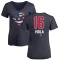 Women's Frank Viola Name and Number Banner Wave V-Neck T-Shirt - Navy