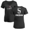 Women's Freddie Freeman Midnight Mascot V-Neck T-Shirt - Black