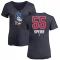 Women's Gabe Speier Name and Number Banner Wave V-Neck T-Shirt - Navy