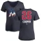 Women's Garrett Cooper Name and Number Banner Wave V-Neck T-Shirt - Navy