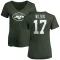 Women's Garrett Wilson Name & Number Slim Fit T-Shirt - Green