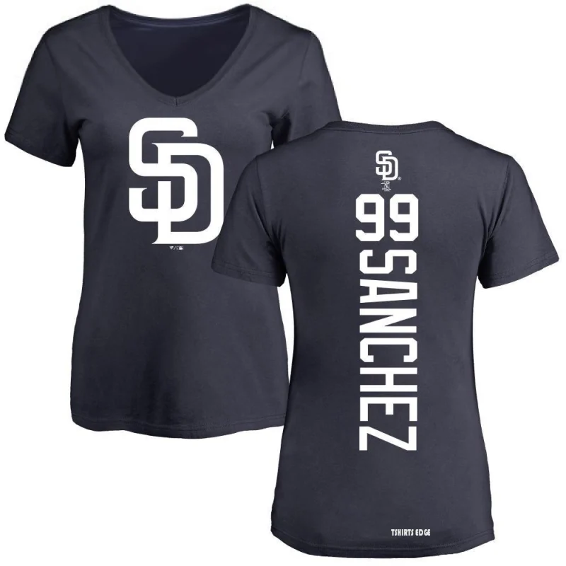 Women's Gary Sanchez Backer Slim Fit T-Shirt - Navy - Tshirtsedge