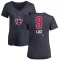 Women's Gavin Lux Name and Number Banner Wave V-Neck T-Shirt - Navy