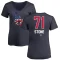 Women's Gavin Stone Name and Number Banner Wave V-Neck T-Shirt - Navy