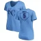 Women's George Brett RBI Slim Fit V-Neck T-Shirt - Light Blue