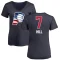 Women's George Hill Name and Number Banner Wave V-Neck T-Shirt - Navy