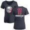 Women's Gilbert Perreault Name and Number Banner Wave V-Neck T-Shirt - Navy