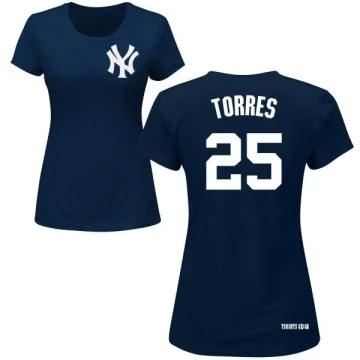 Gleyber Torres Name and Number Banner Wave T-Shirt - Navy