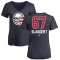 Women's Graham Slaggert Name and Number Banner Wave V-Neck T-Shirt - Navy