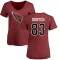 Women's Greg Dortch Name & Number Slim Fit T-Shirt - Maroon