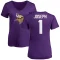 Women's Greg Joseph Name & Number Slim Fit T-Shirt - Purple