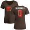 Women's Greg Newsome II Name & Number Slim Fit T-Shirt - Brown