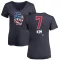 Women's Ha-Seong Kim Name and Number Banner Wave V-Neck T-Shirt - Navy