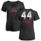 Women's Hank Aaron Midnight Mascot V-Neck T-Shirt - Black