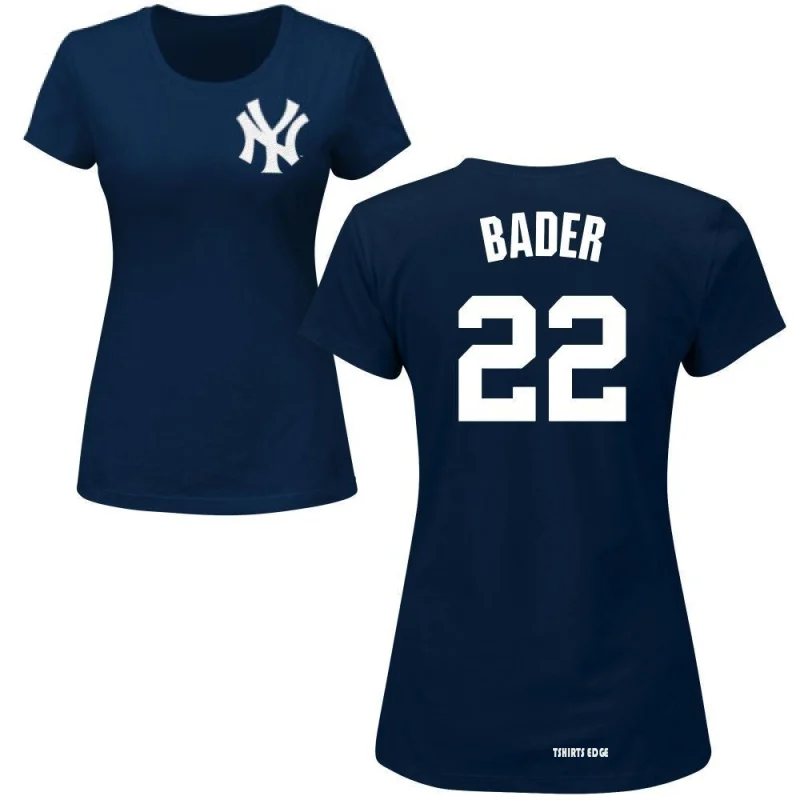 Women's Harrison Bader Name & Number T-Shirt - Navy - Tshirtsedge