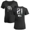 Women's Heath Bell Midnight Mascot V-Neck T-Shirt - Black