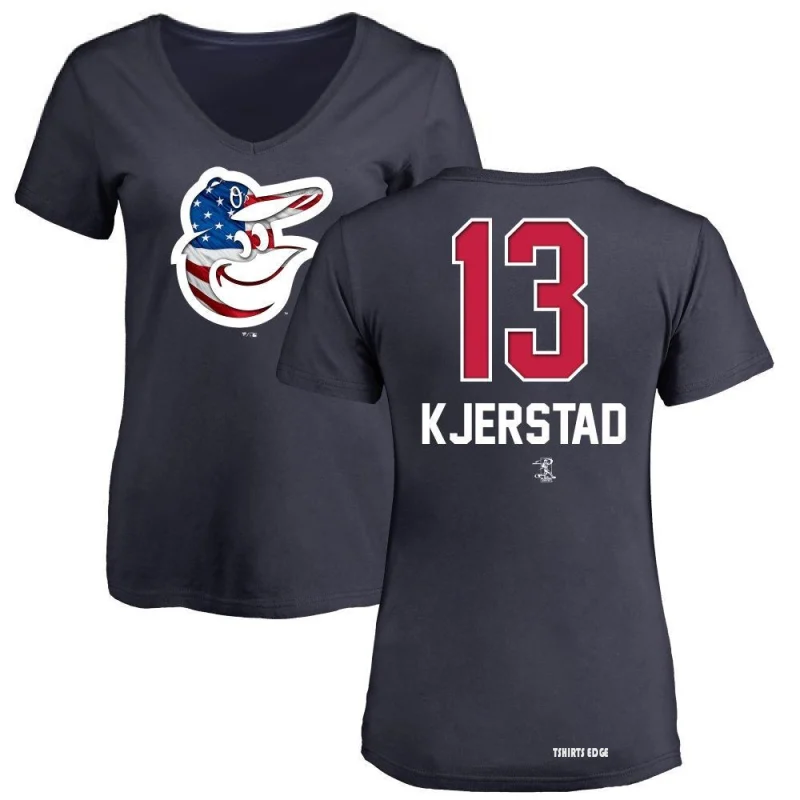 Heston Kjerstad Name and Number Banner Wave T-Shirt - Navy