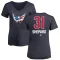 Women's Hunter Shepard Name and Number Banner Wave V-Neck T-Shirt - Navy