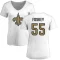 Women's Isaiah Foskey Name & Number Slim Fit T-Shirt - White