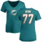 Women's Isaiah Wynn Name & Number Slim Fit T-Shirt - Aqua