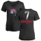 Women's Ivan Rodriguez Midnight Mascot V-Neck T-Shirt - Black