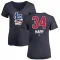 Women's J.A. Happ Name and Number Banner Wave V-Neck T-Shirt - Navy