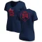 Women's J.A. Happ RBI Slim Fit V-Neck T-Shirt - Navy