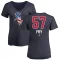 Women's Jace Fry Name and Number Banner Wave V-Neck T-Shirt - Navy