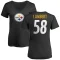 Women's Jack Lambert Name & Number Slim Fit T-Shirt - Black