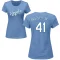 Women's Jackie Bradley Jr. Name & Number T-Shirt - Light Blue