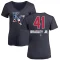 Women's Jackie Bradley Jr. Name and Number Banner Wave V-Neck T-Shirt - Navy