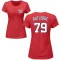 Women's Jackson Rutledge Name & Number T-Shirt - Red