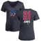 Women's JaCoby Jones Name and Number Banner Wave V-Neck T-Shirt - Navy