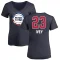 Women's Jaden Ivey Name and Number Banner Wave V-Neck T-Shirt - Navy