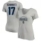 Women's Jaden Schwartz Name & Number Lockup T-Shirt - Gray