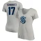 Women's Jaden Schwartz Name & Number V-Neck T-Shirt - Gray