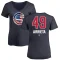 Women's Jake Arrieta Name and Number Banner Wave V-Neck T-Shirt - Navy