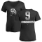 Women's Jake Cronenworth Midnight Mascot V-Neck T-Shirt - Black