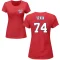 Women's Jake Irvin Name & Number T-Shirt - Red