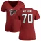 Women's Jake Matthews Name & Number Slim Fit T-Shirt - Red