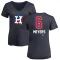 Women's Jake Meyers Name and Number Banner Wave V-Neck T-Shirt - Navy