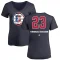 Women's Jakob Forsbacka Karlsson Name and Number Banner Wave V-Neck T-Shirt - Navy