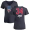 Women's Jakob Junis Name and Number Banner Wave V-Neck T-Shirt - Navy