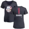 Women's Jakub Skarek Name and Number Banner Wave V-Neck T-Shirt - Navy