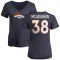 Women's Jaleel McLaughlin Name & Number Slim Fit T-Shirt - Navy