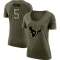 Women's Jalen Pitre Legend Salute to Service Scoop Neck T-Shirt - Olive