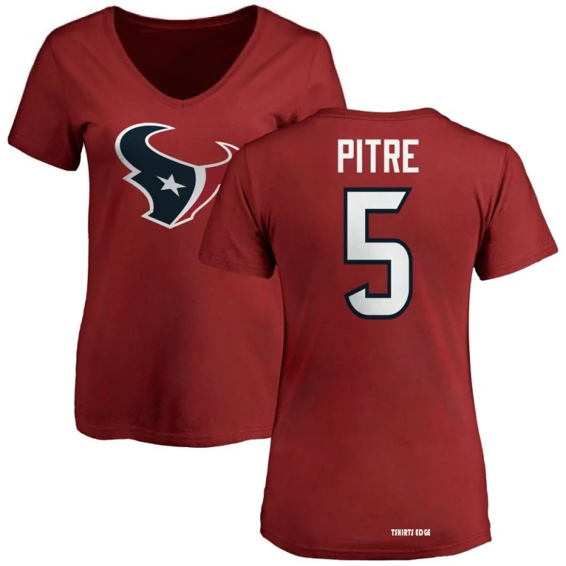 Tshirtsedge Jalen Pitre Name & Number T-Shirt - Navy