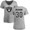 Women's Jalen Richard Name & Number Slim Fit T-Shirt - Ash